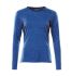 Mascot Workwear Blue, Dark Navy 45% Polyester, 55% Coolmax Pro Long Sleeve T-Shirt, UK- 2XL