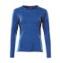 Mascot Workwear Blue, Dark Navy 45% Polyester, 55% Coolmax Pro Long Sleeve T-Shirt, UK- XL