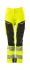 Mascot Workwear 19078-511 Yellow/Black Lightweight, Water Repellent Hi Vis Trousers, 82cm Waist Size