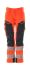Pantalones de alta visibilidad Mascot Workwear Unisex, talla 86cm, de color Rojo, Ligero, Hidrófugo