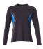 Mascot Workwear Dark Navy 40% Polyester, 60% Cotton Long Sleeve T-Shirt, UK- 4XL