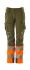 Mascot Workwear 19178-511 Green 12% Elastolefin, 88% Polyester Lightweight, Water Repellent Trousers 44in, 110cm Waist