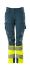Pantalon haute visibilité Mascot Workwear 19178-511, taille 90cm, Bleu pétrole, Unisexe, Léger, Hydrofuge