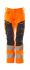 Pantalones de alta visibilidad Mascot Workwear Unisex, talla 116cm, de color Naranja/azul marino, Ligero