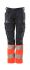 Mascot Workwear 反光裤, 尺码98cm, 海军蓝/红色