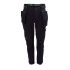 Kalhoty Unisex, délka nohavice 31in, Černá, Odolné proti oděru, 8% elastan, 92% nylon, řada: Calgary 30in 76cm