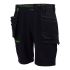 Pantalones cortos de trabajo Unisex Apache de 8 % de elastano, 92 % nylon de color Negro, talla 30plg