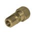 Legris Brass Pipe Fitting, Straight Compression Stud Fitting, Male NPT 1/16in 4mm
