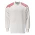Mascot Workwear 20084-932 White/Red 15% Cotton, 85% Polyester Men, Women's Work Sweatshirt XXXL