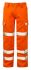 Praybourne PR336 Orange Water Repellent Hi Vis Trousers, 42in Waist Size