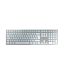 CHERRY Tastatur, Trådløst udstyr, Sølv/hvid, USB, trådløs Mac, AZERTY (Frankrig)