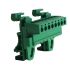CAMDENBOSS CTBPD96HG Series Green DIN Rail Terminal Block, 2.5mm², 1-Level, Screw Termination