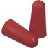 Delta Plus CONIC010 Series Red Disposable Unattached Ear Plugs, 36dB Rated, 10Pair Pairs
