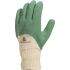 Delta Plus LA500 Green Cotton Waterproof Work Gloves, Size 7, Latex Coating
