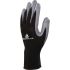 Delta Plus VE712GR Black, Grey Polyester Abrasion Resistant, Cut Resistant, Tear Resistant Work Gloves, Size 7, Nitrile