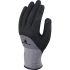Delta Plus VE729 Black, Grey Polyamide, Spandex Waterproof Work Gloves, Size 7, Small, Aqua Polymer Coating