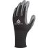 Delta Plus VV712NO Black, Grey Polyamide Abrasion Resistant, Cut Resistant, Puncture Resistant Work Gloves, Size 6,
