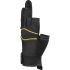 Delta Plus VV905NO Black, Yellow Leather Abrasion Resistant, Cut Resistant, Tear Resistant Work Gloves, Size 7, Small