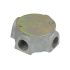 Clipsal Electrical Saturn Series Series Grey, Silver Cast Iron Junction Box, 3 Terminals