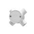 Clipsal Electrical Series 240 Series White PVC Junction Box, 4 Terminals
