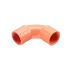 Clipsal Electrical Open Curved Elbow, Conduit Fitting, 20mm Nominal Size, 20mm, PVC, Orange