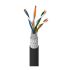 Belden Cat5e Unterminated to Unterminated Ethernet Cable, Tinned Copper Braid, Black PE Sheath, 100m, IEC 60332-1