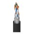 Belden Cat7 Unterminated to Unterminated Ethernet Cable, Tinned Copper Braid, Black PE Sheath, 100m, IEC 60332-1