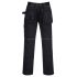 Pantalon Portwest C720, 80cm Unisexe, Noir/Vert/Blanc/Jaune en 35 % coton, 65 % polyester, Confortable, Souple