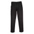 Pantalon de travail Portwest S887, 76cm Unisexe, Noir/Vert/Blanc/Jaune en 35 % coton, 65 % polyester, Confortable,