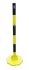 Viso Black & Yellow Steel Safety Barrier, Black, Yellow Tape