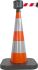 Viso Orange PVC Leitkegel, H 90 cm reflektierend mit Gewichtung, Verkehr