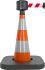 Cono de Seguridad y Tráfico Viso reflectante de PVC Naranja, con base lastrada, altura: 75 cm