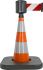 Viso Orange PVC Leitkegel, H 75 cm reflektierend mit Gewichtung, Verkehr