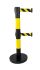 Viso Black & Yellow Steel Safety Barrier, 4m, Black, Yellow Tape