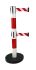 Viso Red & White Steel Safety Barrier, 4m, Red, White Tape