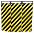 Viso Black & Yellow Polyester Safety Barrier, Black, Yellow Tape