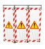 Viso Red & White Steel Safety Barrier, Red, White Tape