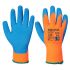 Portwest A145 Blue, Yellow Acrylic, Elastic, Polyester Thermal Gloves, Size 10, Latex Coating