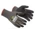Tilsatec 50-6121 Black/Grey Abrasion Resistant, Cut Resistant Gloves, Size 9, Large, Foam Nitrile Coating