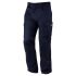 Orn 2100N Navy Cotton, Elastane, Polyester Stretchy Trousers 28in, 71cm Waist