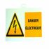 Indicador de peligro con pictograma: Peligro, texto en: Francés "Danger Electrique", autoadhesivo x 0.4 cm