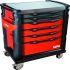 SAM 6 drawer Stainless Steel Wheeled Tool Trolley, 1m x 510mm x 834mm