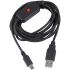 SAM 1芯电缆, Mini USB A转USB 2.0, 76mm长黑色/灰色护套, KC系列 KC-3