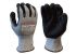 KYORENE 09-605R1 Black, Grey Graphene, Nylon Cut Resistant Gloves, Size 6, Latex Coating