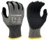 KYORENE K01-501 Black, Grey Graphene, Nylon Cut Resistant Gloves, Size 10, XL, Nitrile Micro-Foam Coating