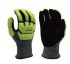 KYORENE K01-903RT Grey, Yellow Graphene, Nylon Cut Resistant Gloves, Size 9, Nitrile Micro-Foam Coating