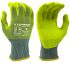 KYORENE K03-403R HV Grey, Yellow Graphene, Nylon Cut Resistant Gloves, Size 7, Small, Nitrile Coating