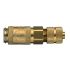 Legris Nickel Plated Brass Female, Male Pneumatic Quick Connect Coupling, 10mm Hose Barb