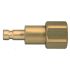 Legris Nickel Plated Brass Female, Male Pneumatic Quick Connect Coupling, 1/8 in Female Hose Barb