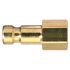 Legris Nickel Plated Brass Female Pneumatic Quick Connect Coupling, 1/8 in Female Female Thread